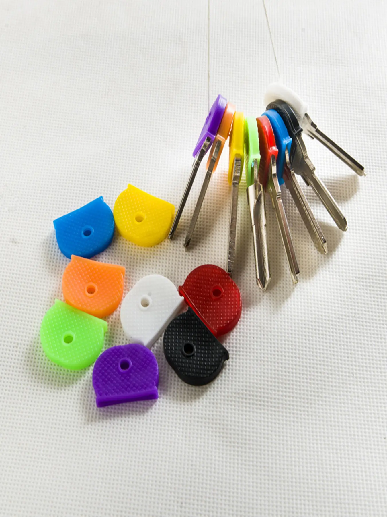 10 Colorful Silicone Key Caps for Easy Key Identification, Durable Material for Home and Office, Fun and Bright Designs for Men and Women, Key Cap for Keys, Bright And Easy To Recognize, Keychain Accessories