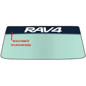 Fits A TOYOTA RAV4 Vehicle Custom Windshield Banner Graphic Die Cut Decal - Vinyl Application Tool Included