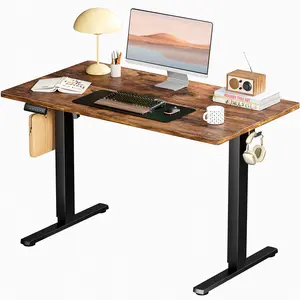 ZHUMI-ELT-P4024V3-WT Ergonomic Height Adjustable Table 40" x 24" White with LED Display 3 Memory Presets for Daily Use