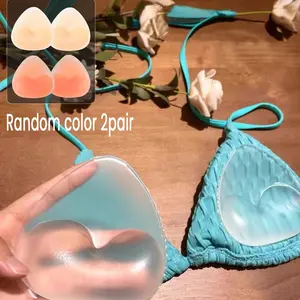 Reusable Silicone Bra Pads, Invisible Lifted Bra Pads for Swimsuits and Underwear, Soft Thick Natural Lift, Ideal for Bikinis and Tank Tops
