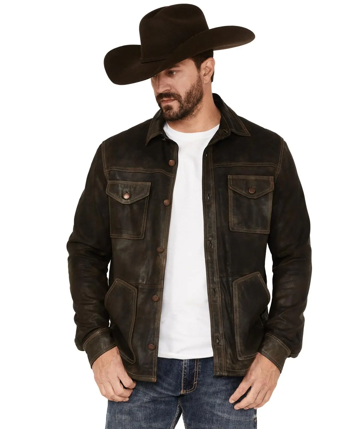 Scully Men's Serape Lined Leather Jacket - 2025-303