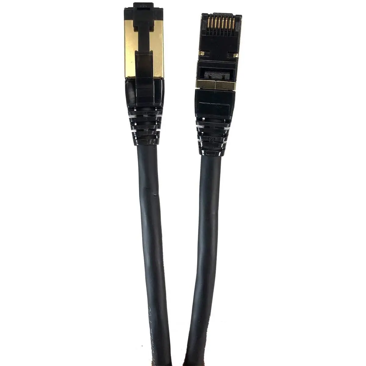Micro Connectors 25 ft. CAT 8 SFTP Double Shielded Ethernet Patch Cable, Black Flexible PVC, Compact Snagless Boot Design, EMI & Alien Crosstalk Resistant, High Bandwidth High Data Transfer, Backwards Compatible