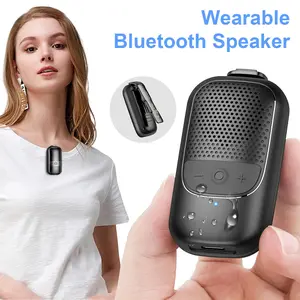 Wireless Clip-On Speaker, Ip67 Waterproof, Enc Microphone, Large Touch Buttons, Wearable, Ideal for Running, Hiking, Outdoor Activities