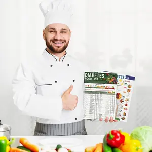 3 Count Diabetic Diet Food List & Meal Plan Chart - Foods to Avoid, Breakfast & Lunch Recipes, Healthy Living Guide Brochure