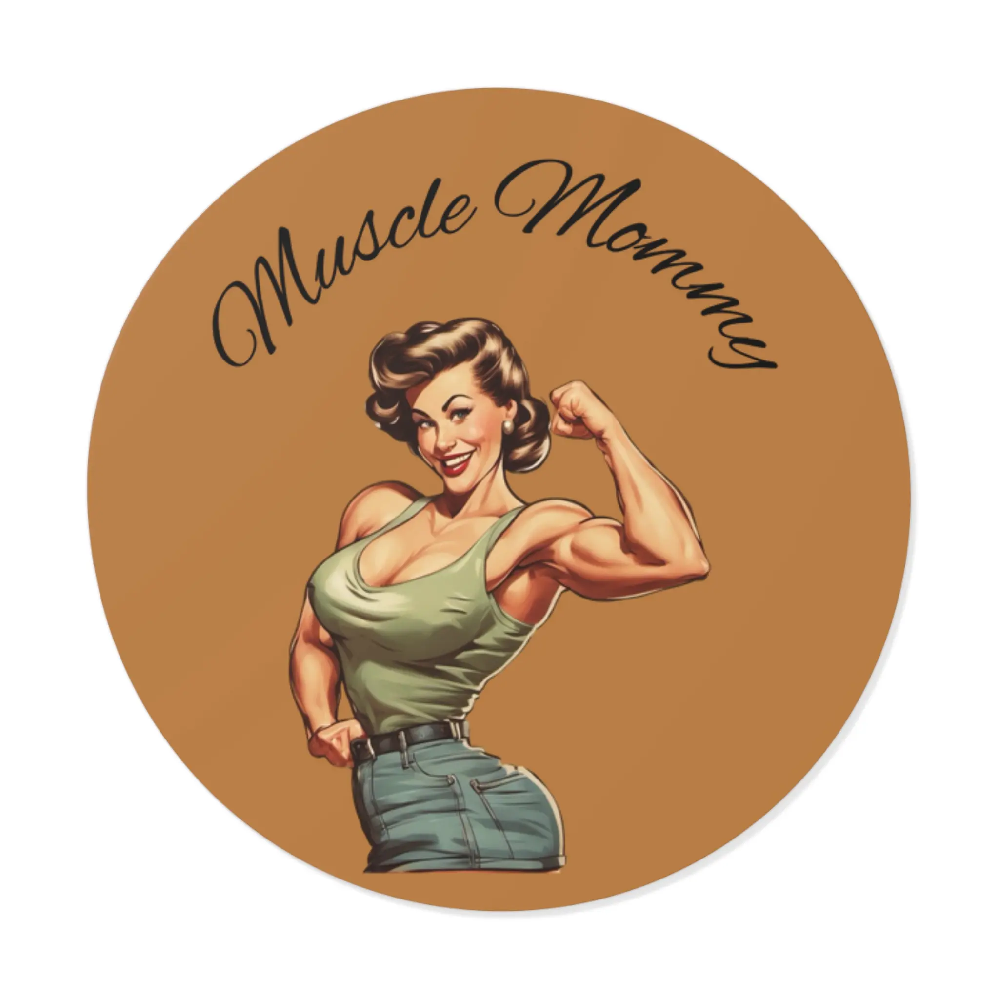Empowering Muscle Mommy Vinyl Stickers, Fitness Motivational Art, Tough Woman Decals, Gift for Mom, Gym Decor, Water Bottle Stickers, Laptop Stickers, Phone Case Stickers, Gym gear decor