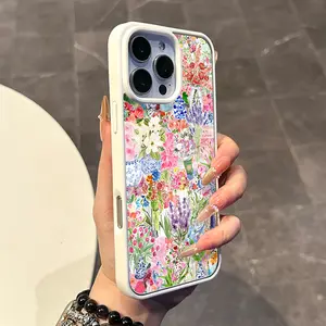 Chic Case for iPhone11/12/13/14/15/16/promax Colorful floral collage Ready, Anti-Slip, Ultra Thin |   Aesthetic Touch for Daily Use Suitable for Samsung S24 FE