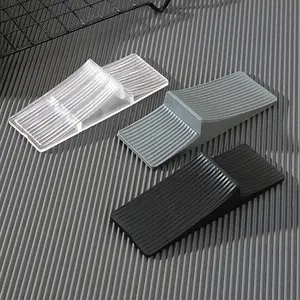 3pcs Large Rubber Door Stopper - Soft, Non-Scratch Safety Door Wedge, Easy To Install, No-Drill, Windproof Design for Secure Home/Office Use, Office Door Stops | Sleek Doorstop | Wedge Design