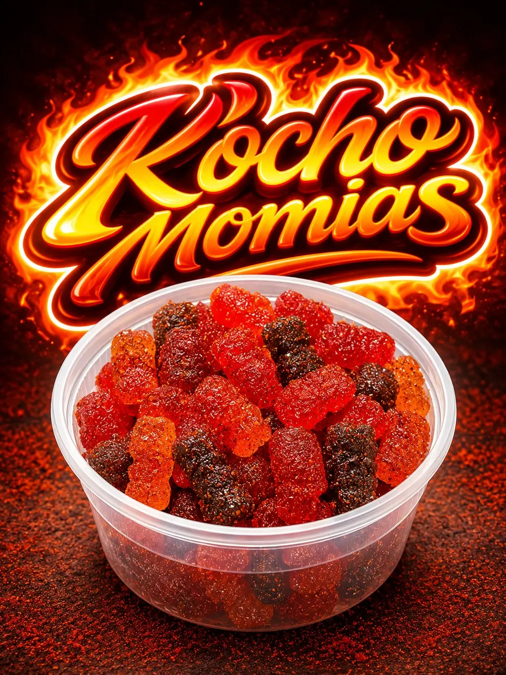 KochoMomias Gummy Bears Enchilados | Chamoy Sweet and Spicy Candy