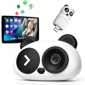 1080P HD wireless CarPlay baby car camera, 150 degree ultra wide angle. Compatible with car displays, supports split-screen navigation. Plug-and-play for easy installation. Ideal for monitoring babies and pets, safeguards your travel safety.