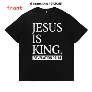 100% Cotton Christian Tee Jesus Is My King Faith In Christ Unisex Top