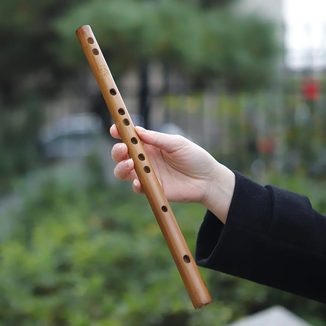 MABT Natural Bamboo Piccolo Flute Lightweight Wooden Piccolo with Soft Cloth Bag, Easy Play Wind Instrument for Beginners School Music Education Practice