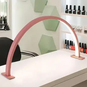 1 Piece LED Beauty Light, Eye Protection Light, Portable USB Desk Lamp, Half Moon Shape, Ideal for Nail Salon, Beauty Studio