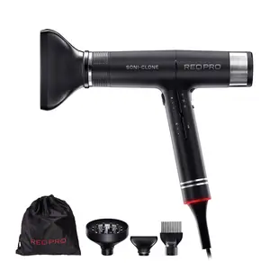 RED Pro Hair Dryer High Speed 110,000 RPM Strong Air Flow for Fast Drying, Lightweight Luxury Pouch, Magnetic Nozzle Hair Pik, Diffuser & Concentrator RED Pro Hair Dryer High Speed 110,000 RPM Strong Air Flow for Fast Drying, Lightweight Luxury Pouch, Magnetic Nozzle Hair Pik, Diffuser & Concentrator