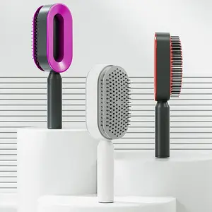ibrush Self Cleaning and Detangling Hair Brush - Perfect for Haircare and Easy Cleaning Haircare Comb