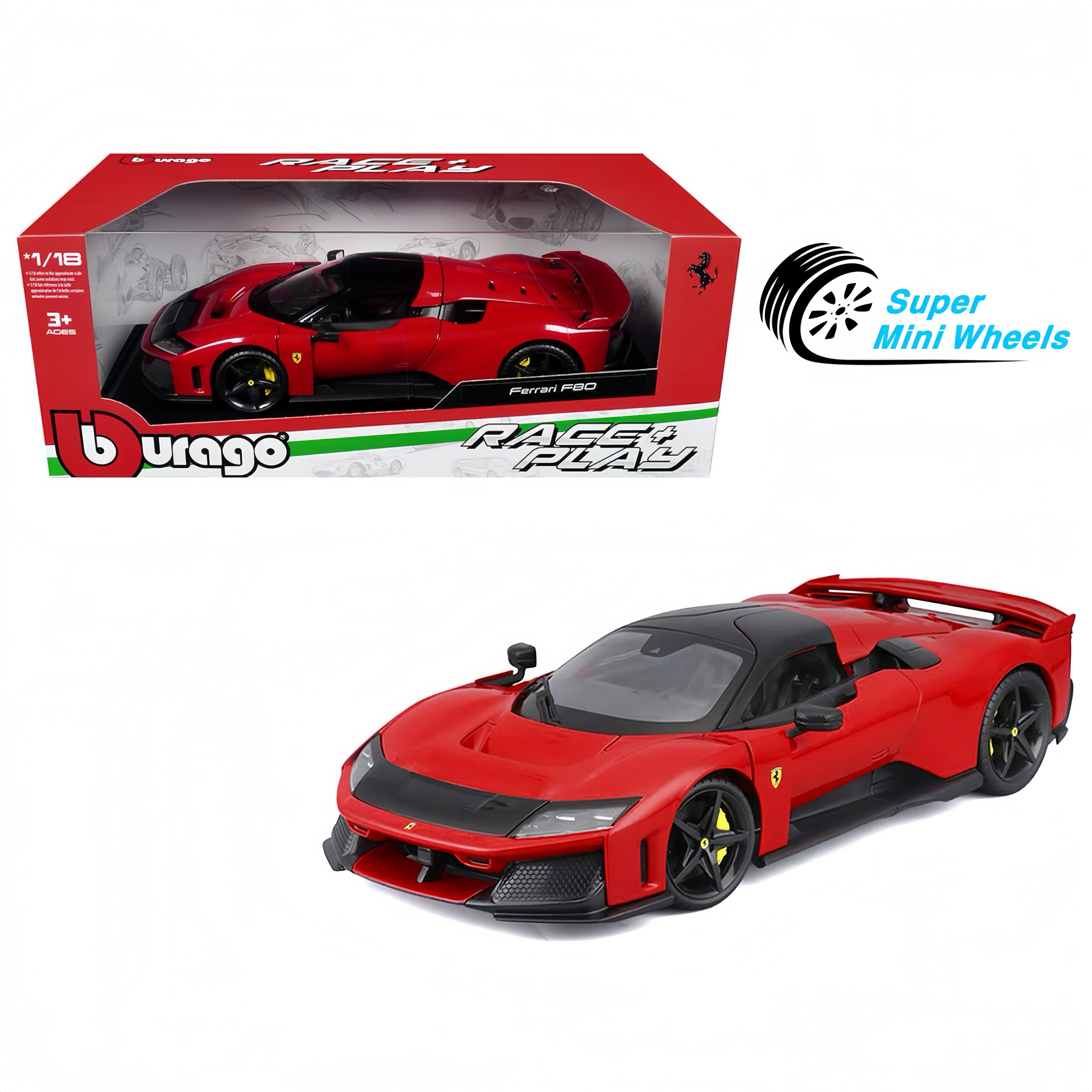 Bburago 1:18 Ferrari F80 – Red - Race & Play 18-16022RD