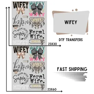 Wifey | Premade DTF Transfer Gang Sheet For Graphic Tees