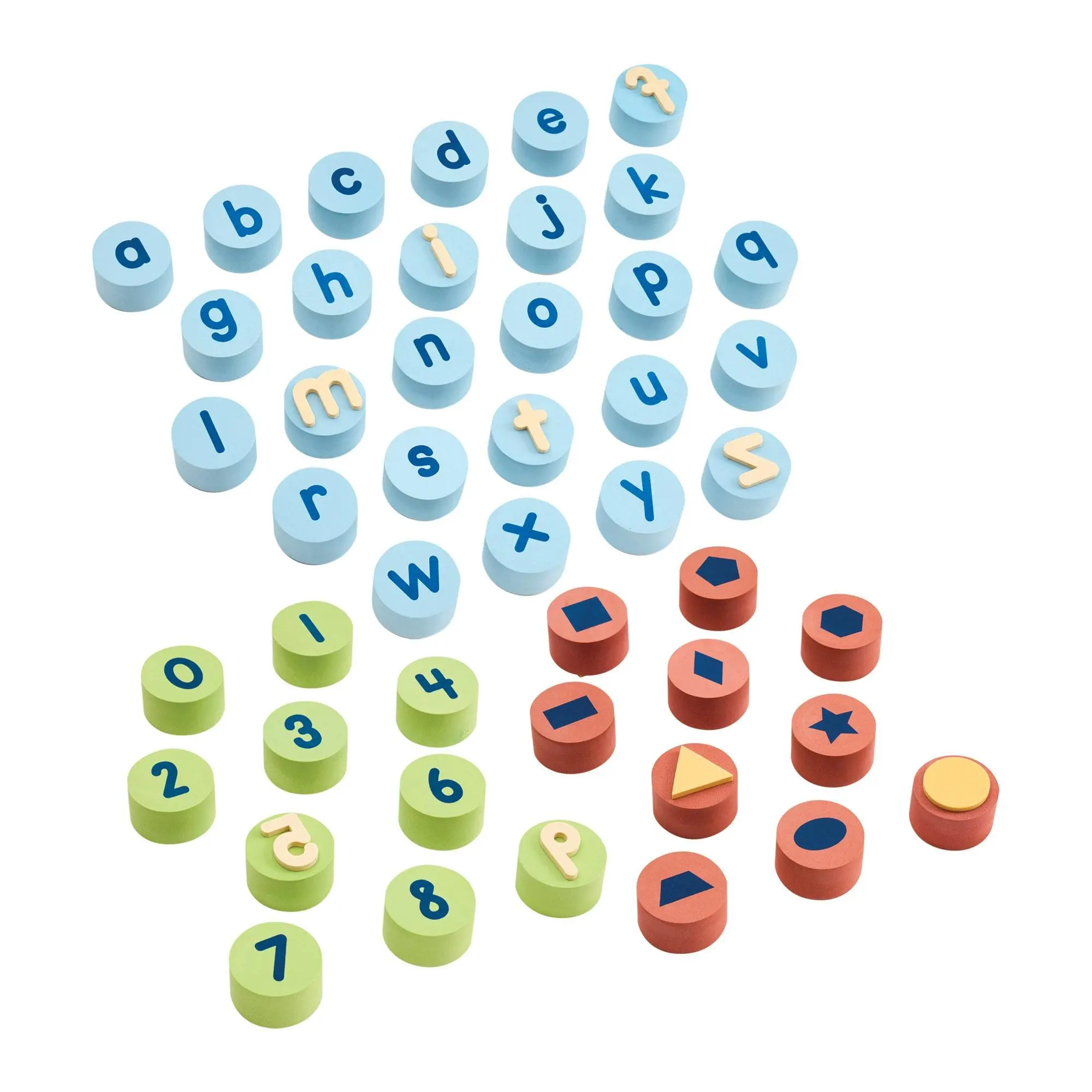 Kaplan Early Learning Giant Letter, Number & Shape Stampers - Early Literacy & Math Stamp Set for Preschoolers, Toddlers, Ages 3+