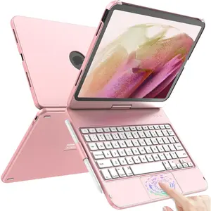 Touchpad Keyboard Case for 10th Generation(10.9", 2022), iPad 10th Generation Case with Keyboard-360? Rotatable Protective Cover for  iPad 10th Gen 10.9 inch 2022 (Pink)