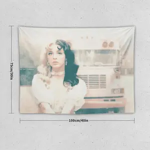 Melanie Martinez Vintage Music Album Poster Tapestry - Peach Light Beige Fabric Wall Hanging Art for Living Room & Bedroom Decor, Horizontal Retro Design, No Electricity Needed, Unique Gift for Fans, Music Wall Decor, Home Decoration, Artistic Print, Soft