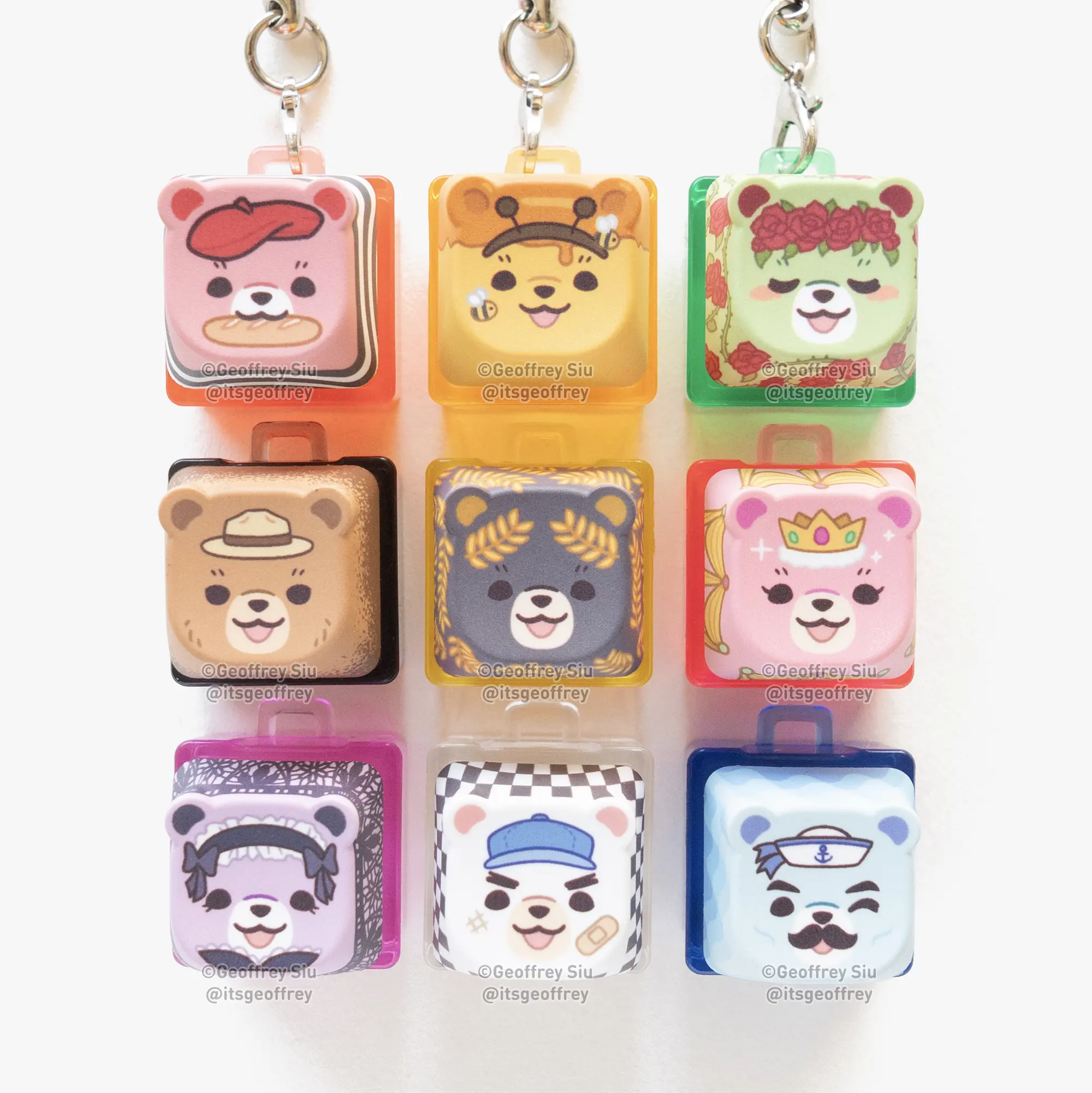 Series 6 Bear Creamy Clicky Keychain Series 6 Bear Creamy Clicky Keychain