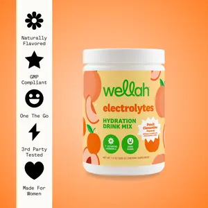 Wellah Electrolytes For Women | Hydration Drink Mix | Natural Flavored & Sweetened | 7 Vitamins & Minerals | Hydration for Woman | Micro Nutrients | Cellular Hydration | Skin Hydration |  electrolytes |  vitamins for women      50 Servings