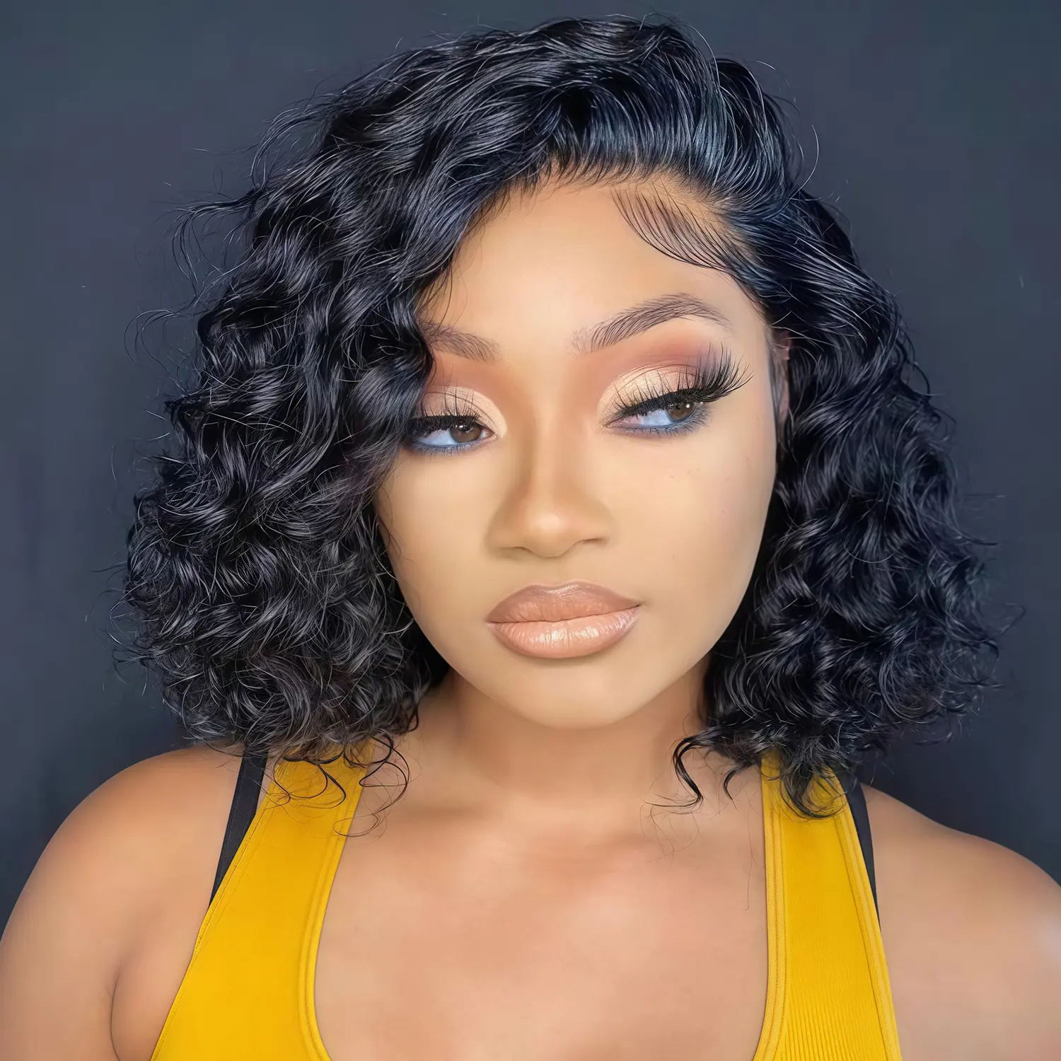 Premium Real Human Hair Wig by loyom, Large Lace Front Wig for Women, Easy Care No Shedding, Perfect for Daily Wear & All Head Shapes