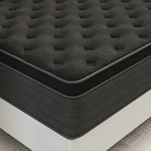 Queen Mattress, 12/14 Inch Firm Hybrid Queen Size Mattress in a Box, Strong Edge Support, Motion Isolation, with 7-Zones Pocket Springs, Fiberglass-Free, Pressure Relief, CertiPUR-US