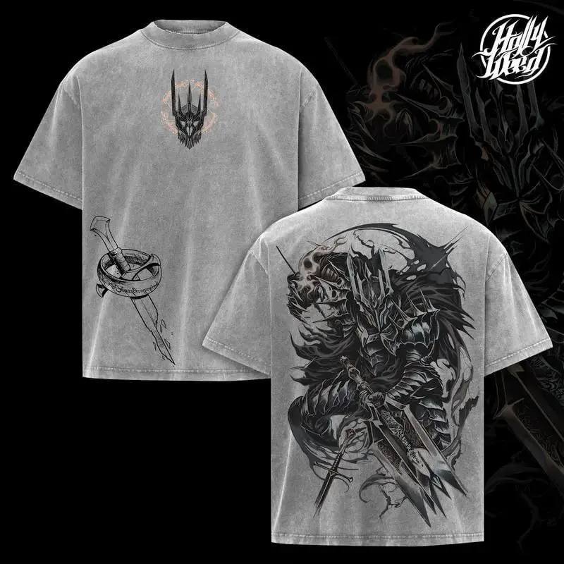 Sauron Lord of the rings Tee Retro Vintage Menswear Gift movie fans Top Apparel Classic Seamless Simple Straight Man Clothes Cotton designer T-shirt, graphic tees, men gifts, ,Graphic Streetwear, for Game Fans