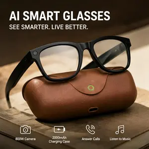 Women Fashion HD Smart Glasses, Camera Video Recording, Translation, Wireless Calling, Music Playback, Voice Assistant, Sports Eyewear
