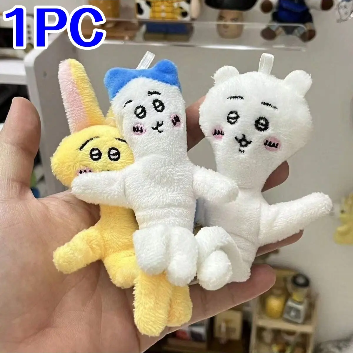 Chiikawa Quirky Costume Props Keychain Kawaii, Cute Muscle Plush Bag Pendant, Unique Stress Relief Toy for Collectors and Fans, Keychain for Bags, Keychain for Purse, Keychain Collectibles, Keychain Accessory, Soft Keychains, Key Accessories