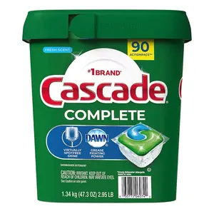 Cascade Complete Fresh Scent Dishwasher Detergent Action Pacs, 90 ct
