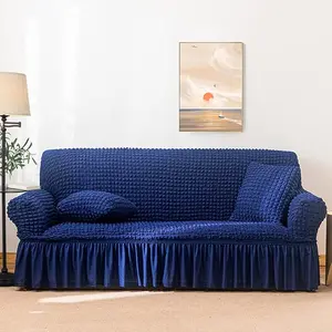 Elastic 1-4 Seater Sofa Cover, Pure Color Non-slip Dust-proof Slipcover for Living Room & Outdoor, All Seasons Universal Sofa Protector