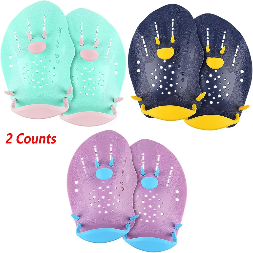 1Pair Adult&Youth Water Sport Snorkeling Swimming Paddles Adjustable Freestyle Training Tool Hand Webbed Gloves Pad Protectors Swimming Accessories Snorkeling Gear