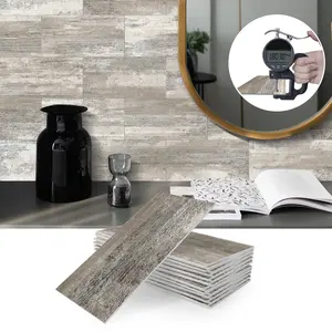 16/32pcs Self Adhesive Waterproof Tiles,Classic Marble Tile Wall Stickers, Marble Pattern Sticker, Easy To Clean, Easy To Install, Seamless Splicing, Used For Kitchen Bathroom, Laundry Room, Fireplace Removable Decals 4 Inch x 8 Inch