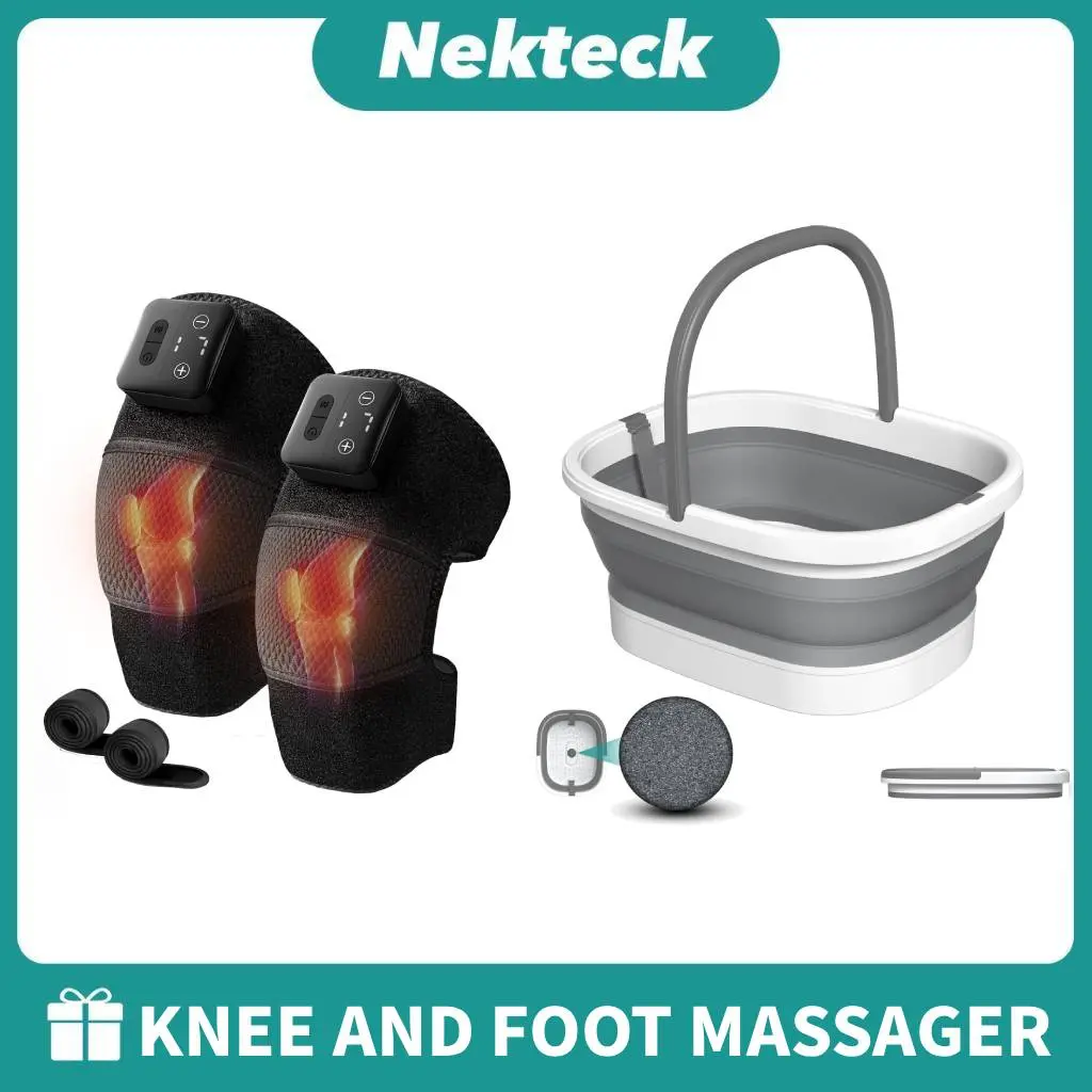 Nekteck Cordless Knee Massager & Foot Massager, Gifts for Men and Women