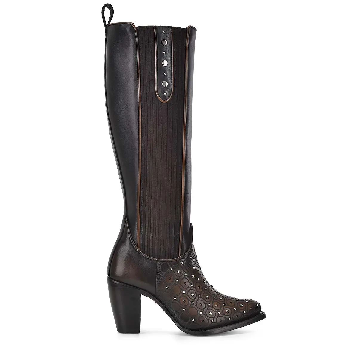 LD CUADRA Maple Zipper & Studs & Laser Round Toe CU759