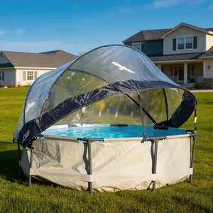10 ft Round All-Weather Pool Dome – Heavy-Duty Enclosure for Outdoor Frame Pools, Compatible with Clean & Warm Water Pools Separate swimming pool cover, Pool Accessories, Easy Install
