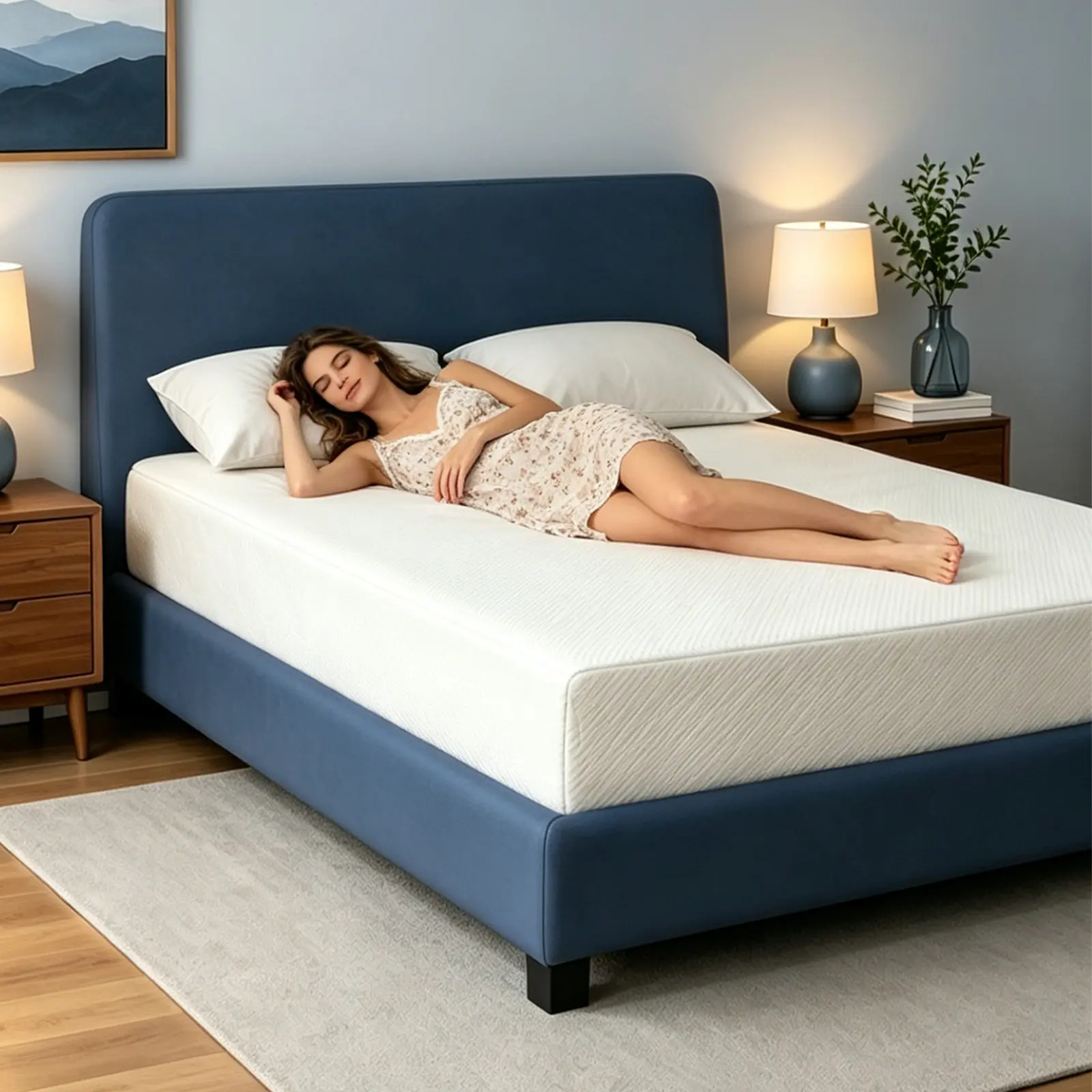 Thick Foam Bed Mattress, Full Body Support, Upgrade Home Bedding Comfort