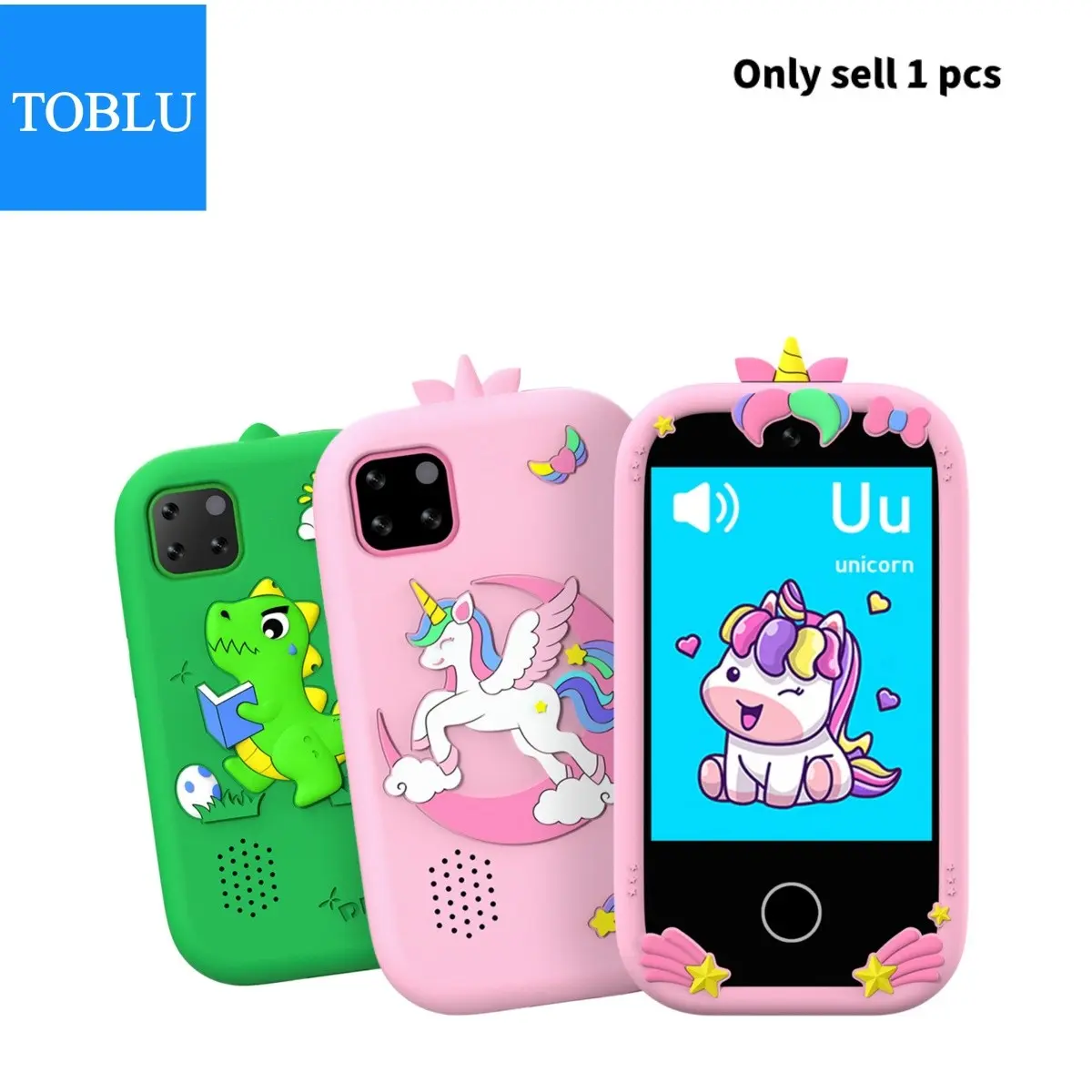 TOBLU-S23 PRO Children's Cartoon Phone Multifunction 2.8-inch Touch Color Display, 300000 pixels, 32GB memory, 600mAh battery, Photography/Video/Music/Recording/Games/Basic Knowledge/Calendar/Alarm Clock/Counter/Flashlight/Piano