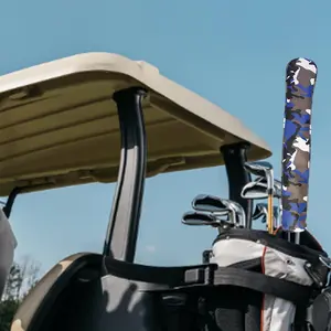 Golf Alignment Stick Cover Camouflage Fixed, at Least 2 Pieces PU Leather Printed Camo Protective Sleeve Holder, Golf Accessories