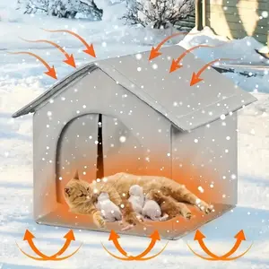 Stray Cats & Dogs Outdoor House/Shelter - Kittens, Winter Warm, Insulation & Cold-Resistant, Spacious & Enclosed, Detachable, Easy to Assemble, Bite-Proof & Durable