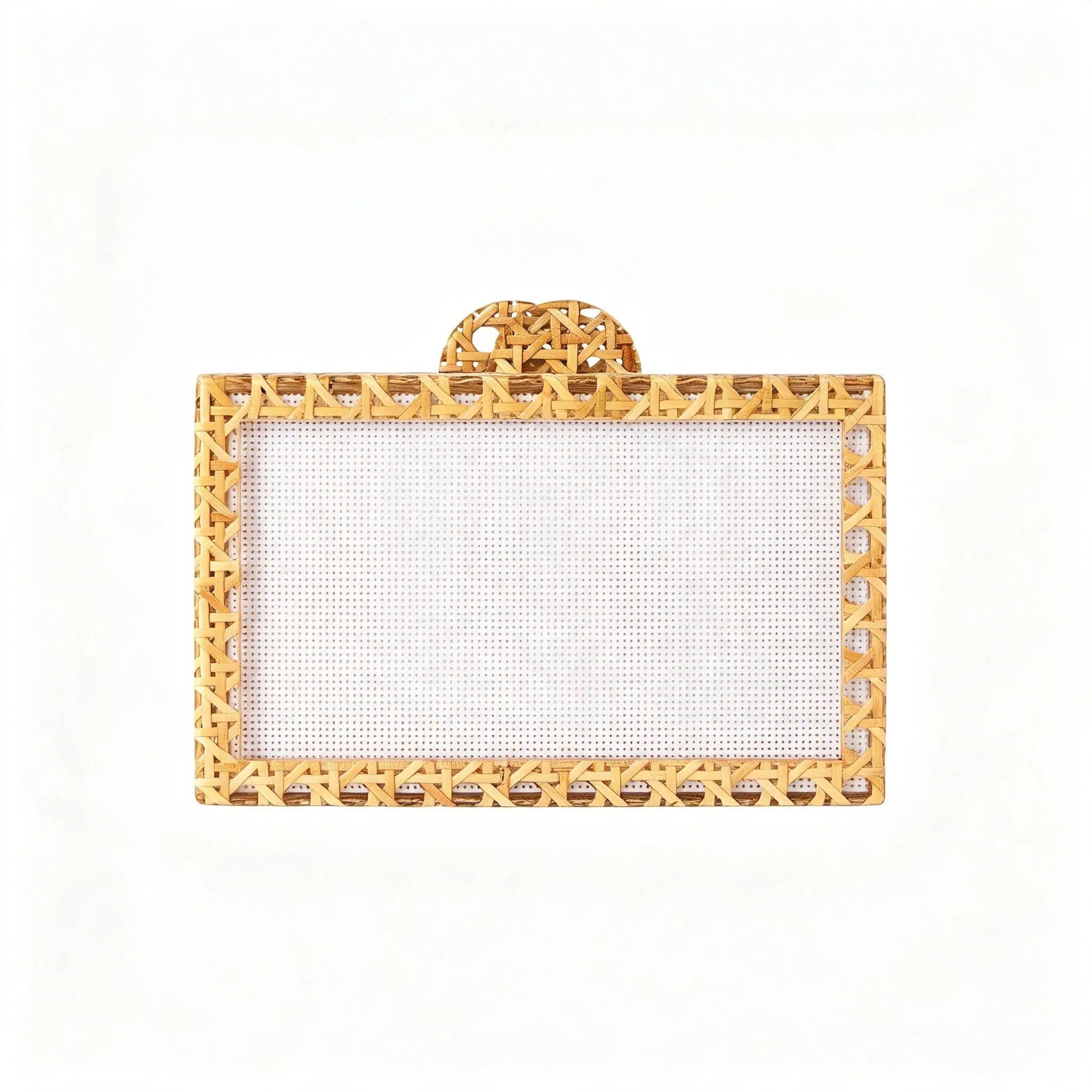 DIY Needlepoint Acrylic Clutch Bag with Removable Plastic Canvas & Detachable Chain