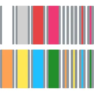 16 pcs guided reading strips (2.7" and 1.25"), colored overlay strips, 8 bright colors, highlight bookmarks, reading tracker, dyslexia reading tools for kids, teacher supplies