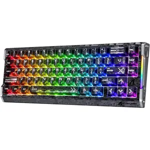 ATTACK   R68 HE 60%   Wired Gaming Keyboard 8KHz Polling Rate,0.08ms Latency,0.005mm Adjustable Rapid Trigger,Hall Effect,Hot-Swappable RGB Mechanical Keyboard for PC Ink