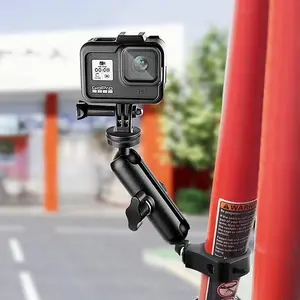 MAIKER Off Road UTV ATV Camera Mount, Compatible with GoPro, 1.75-2 inch Roll Bar, Aluminum Alloy, Easy Installation, Rotatable 360 Degree Ball Head, Black Accessories Holder