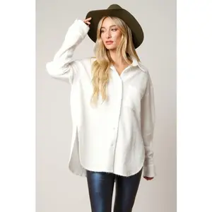 Shiny White Knit Shirt