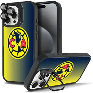 Club América Ombre Phone Cover | Durable Team Design with For iphone 17/AIR 16 15 14 13 12 11 PRO PLUS MAX COOL Fashionable Tough Magnetic Durable Metal lens frame Film Bracket Stand Gift Full Protection Camera Holder Phone Cases Cover 11X-L0698