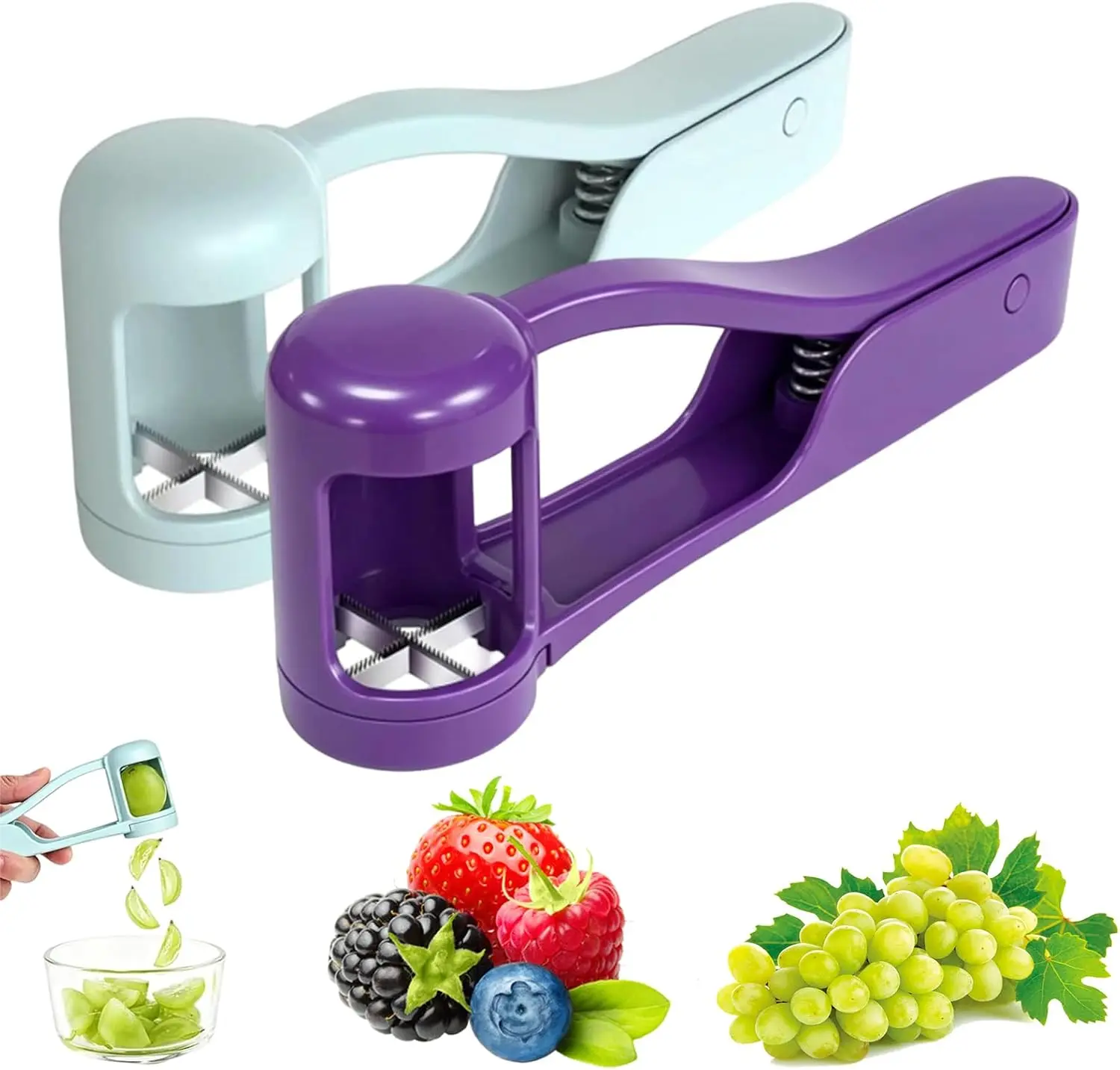 Stainless steel baby fruit slicer New Grape Cherry Tomato Strawberry Cutter Quarter Slicer Tool Stainless Steel Kitchen