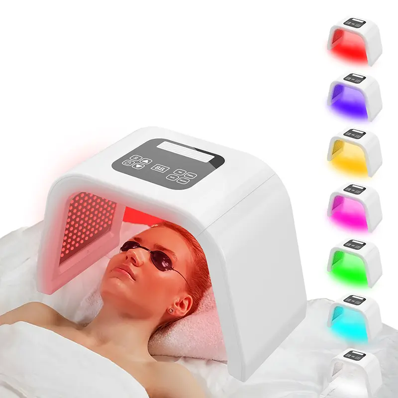 Professional LED Photon Light Therapy Lamp - 7 Color Body & Facial Light Panel for Skin Care on Back, Legs, Arms, Abdomen & Face, Multi-Color Red Blue Green At-Home Spa Treatment Device for Glow Family Use Skin Appearance facial beauty machine