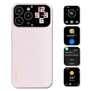 SIMSONLAB Full-Featured Protective Smartphone Case Cover, Dynamic Window, Custom Wallpaper, Remote Photography, Magnetic Charging, Weather Forecast, Music Control, Christmas Gift